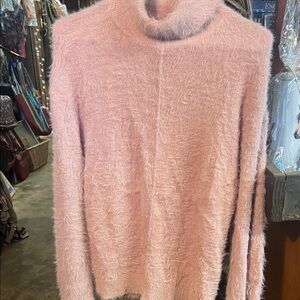 Cozy Pink Turtleneck Sweater INC